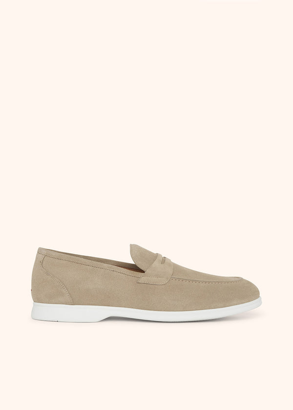 Sand moka - loafer shoes for man, in calfskin – Kiton Europe
