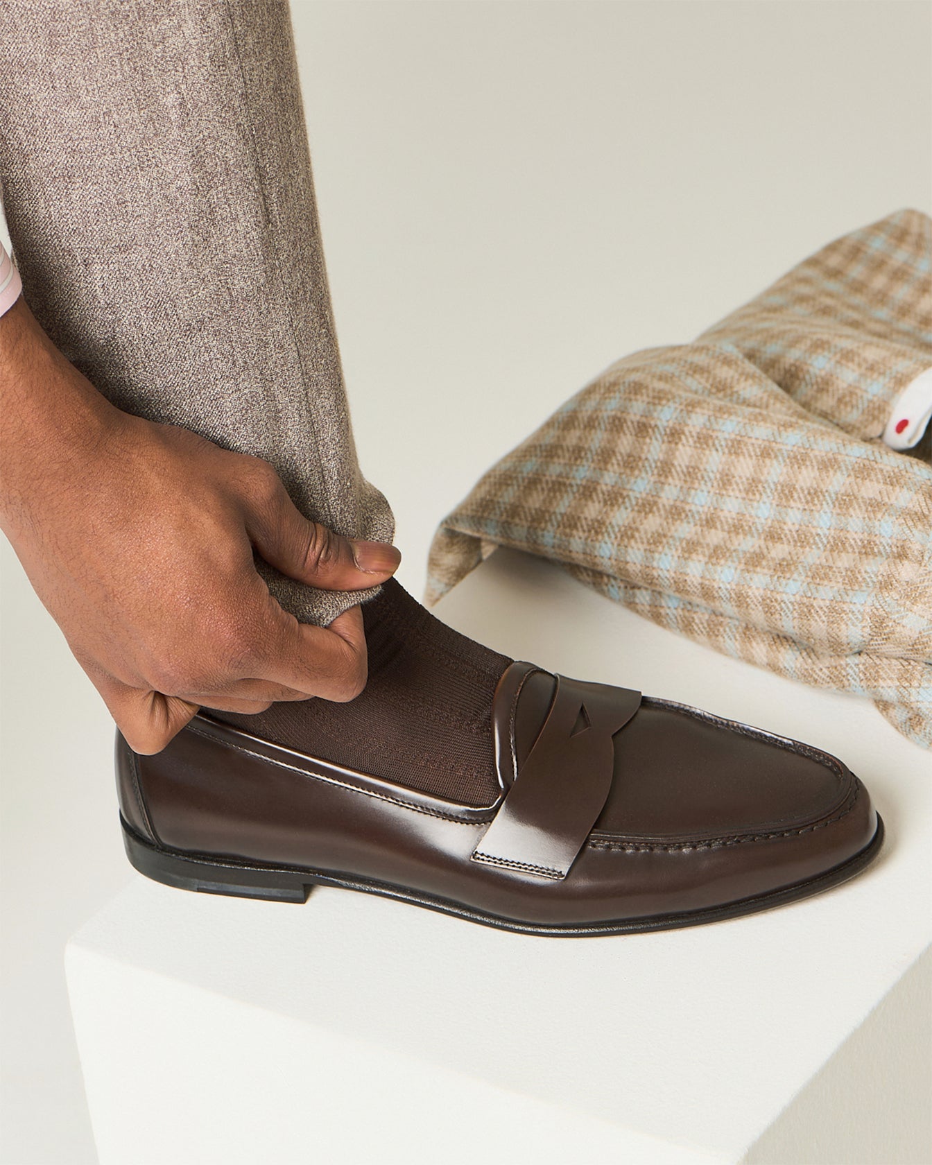 BRUSHED CALFSKIN LOAFER