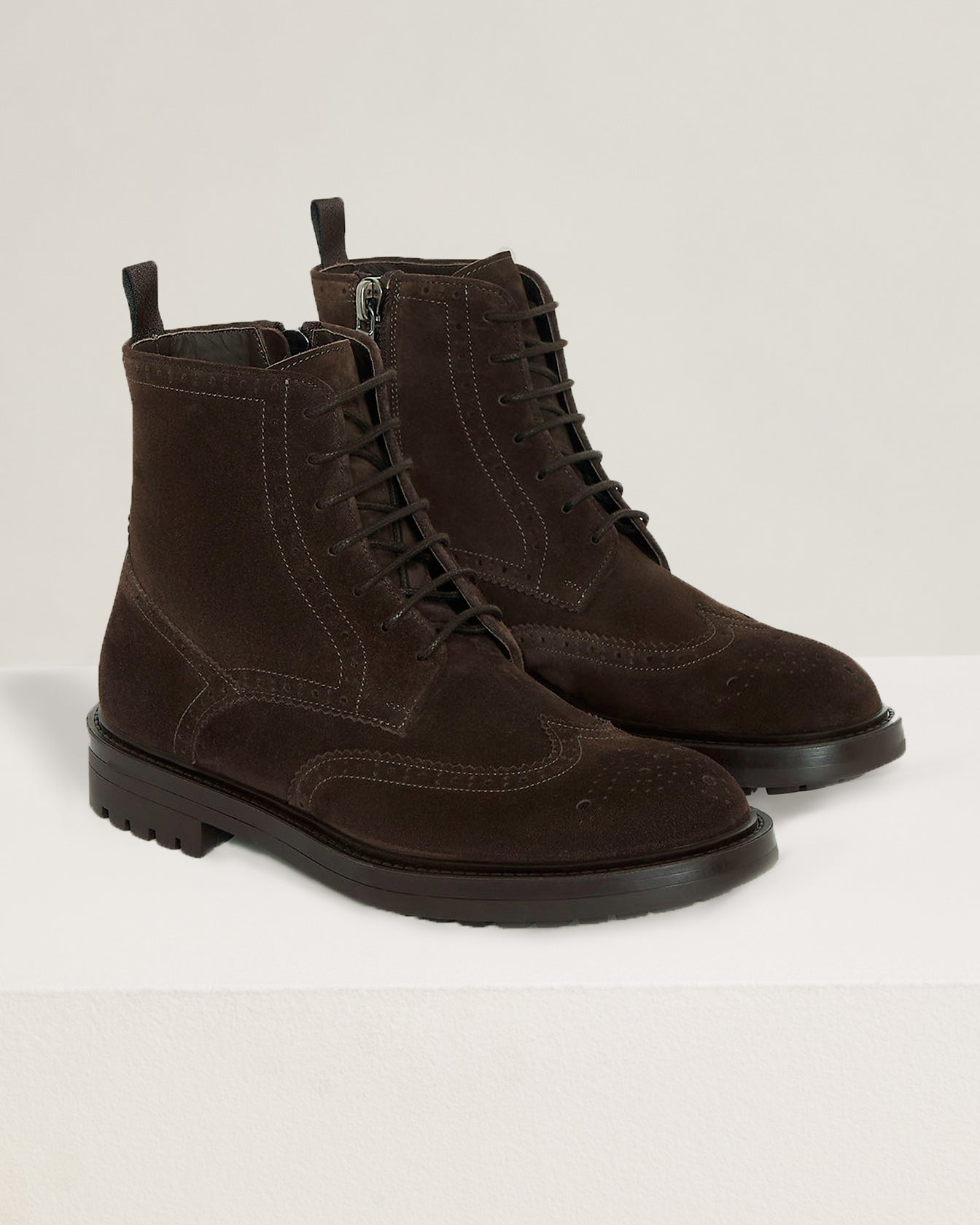 STIVALETTO BROGUE IN PELLE DI VITELLO