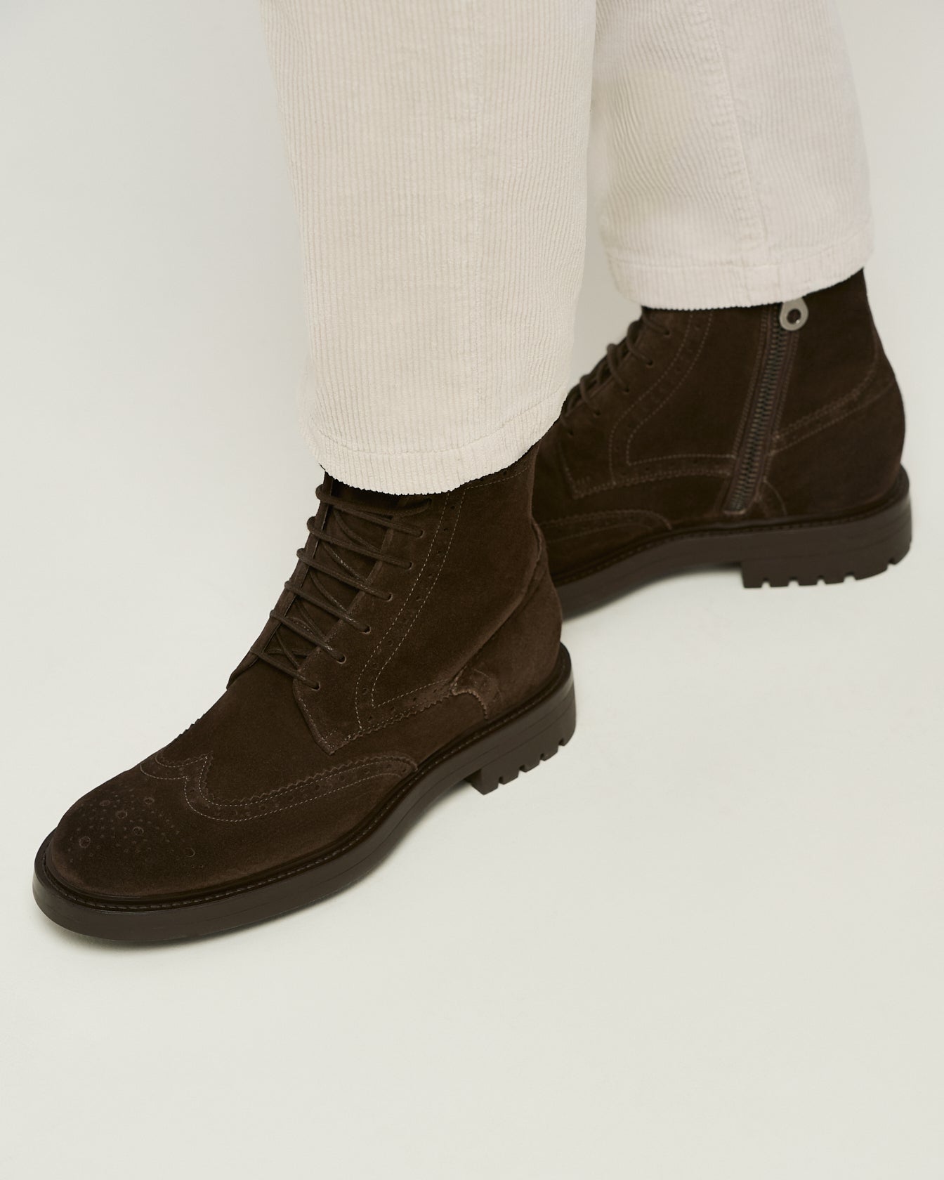 STIVALETTO BROGUE IN PELLE DI VITELLO