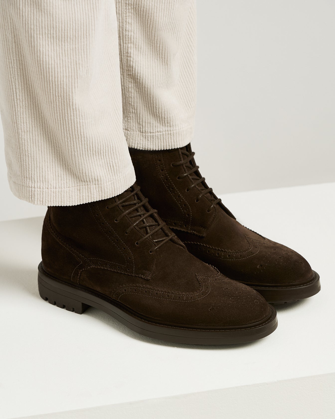 STIVALETTO BROGUE IN PELLE DI VITELLO