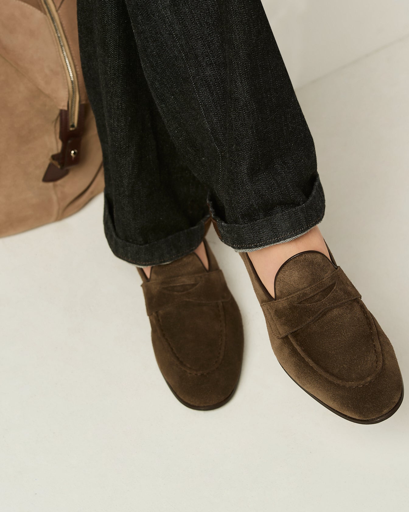 Men's dark brown suede loafers | Kiton Men's dark brown suede loafers | Kiton