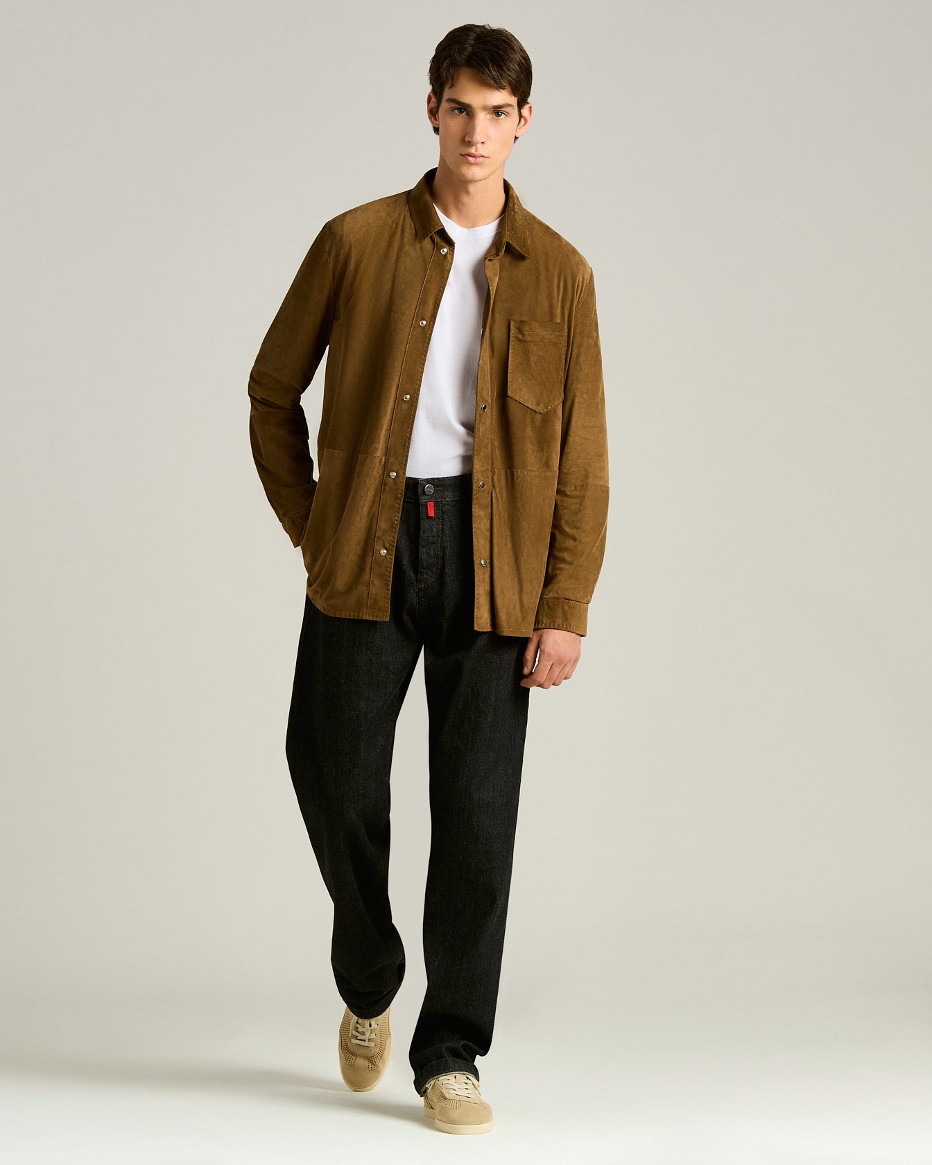 OPENWORK SUEDE CALFSKIN SNEAKERS