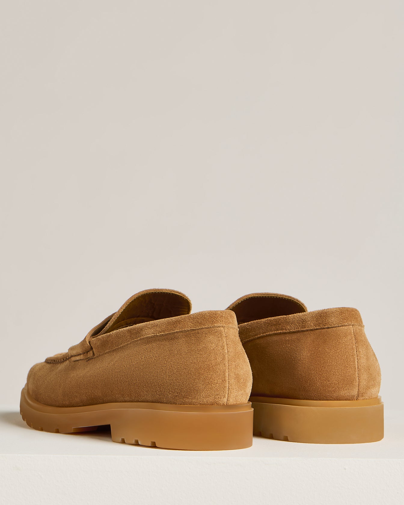SUEDE CALFSKIN LOAFER WITH RUBBER SOLE