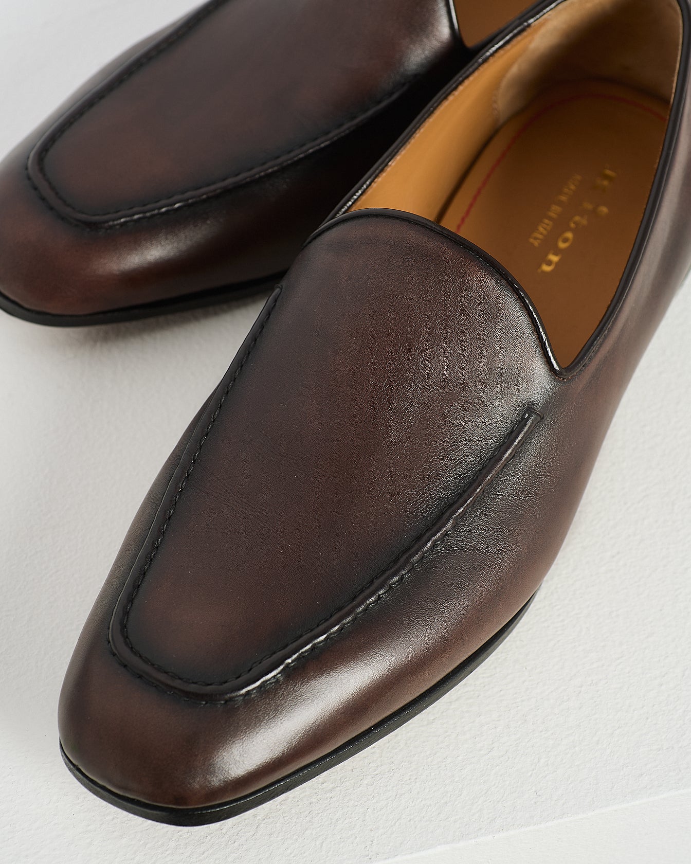 MOCASSINO SLIPPER IN PELLE SFUMATA