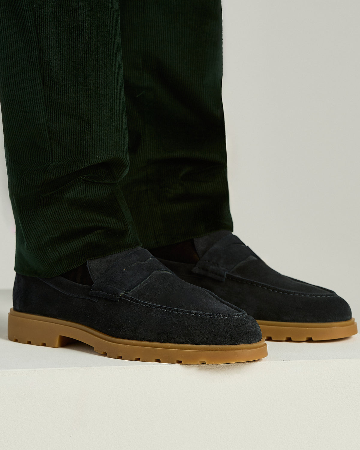 BLUE CALFSKIN LOAFER 3