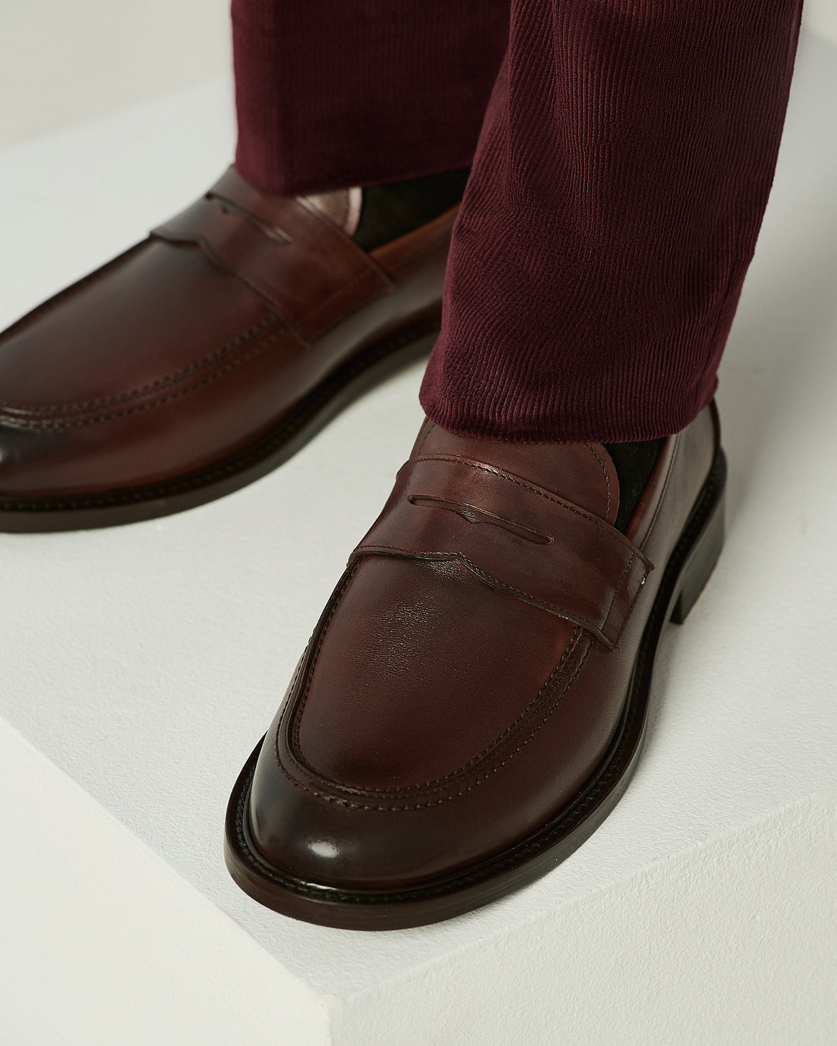 COFFEE CALFSKIN LOAFER 3