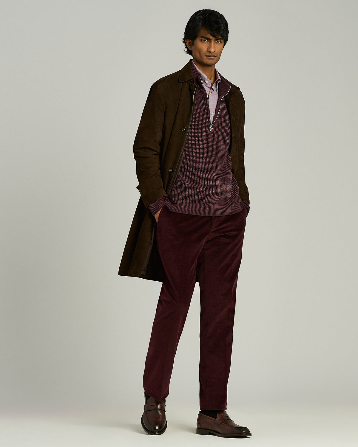 COFFEE CALFSKIN LOAFER 5