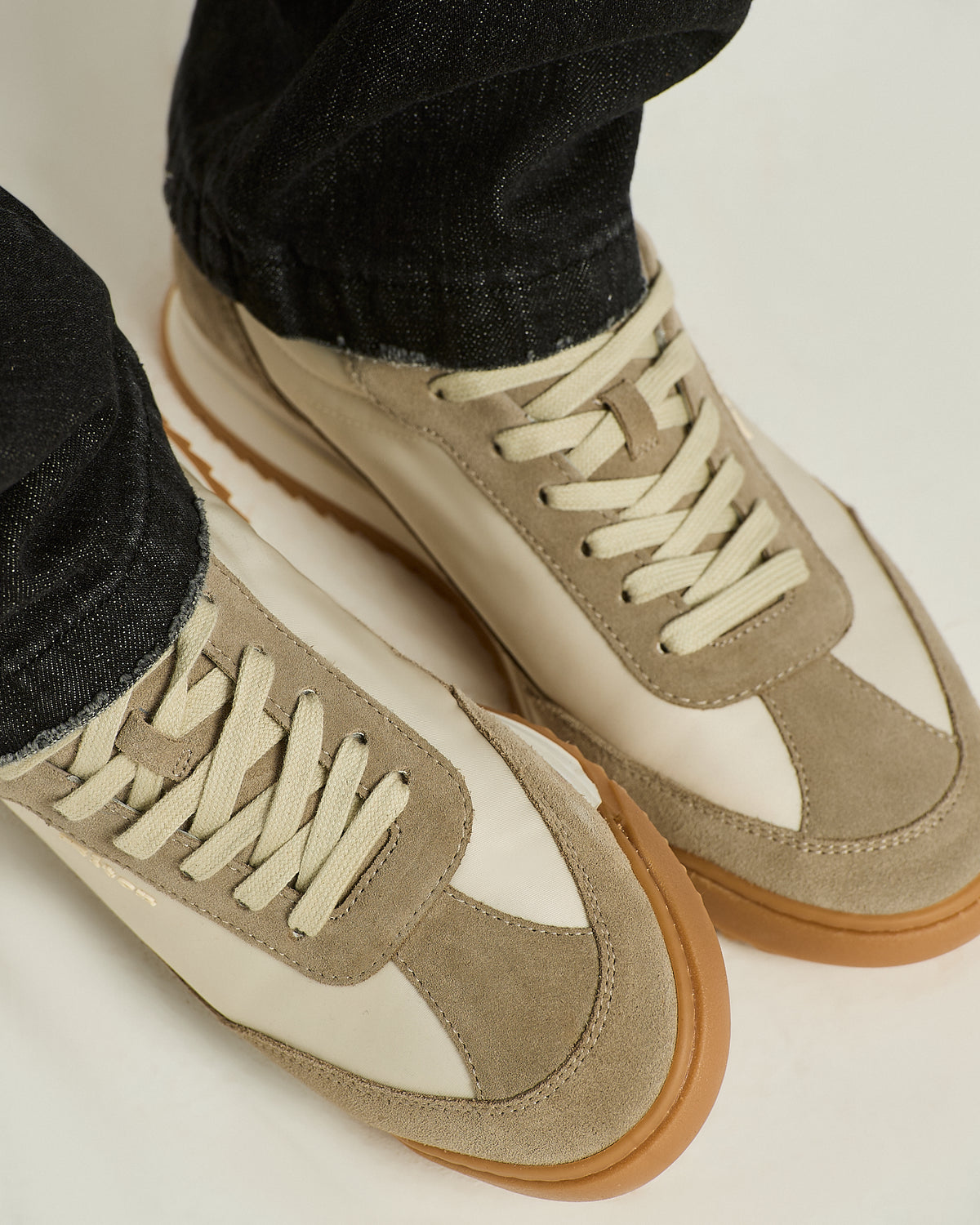 CREAM WHITE CALFSKIN SNEAKERS 3