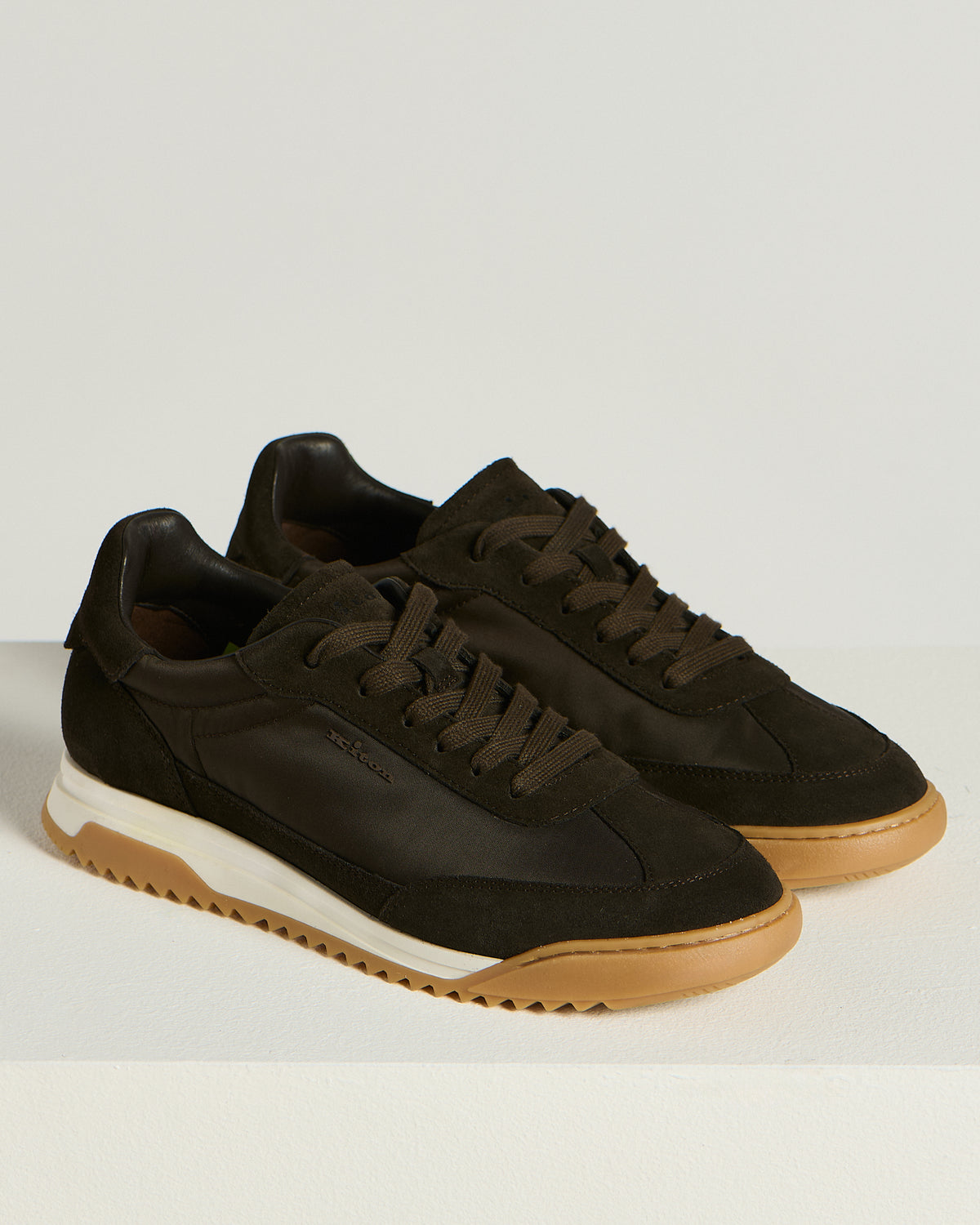 DARK BROWN CALFSKIN SNEAKERS 2