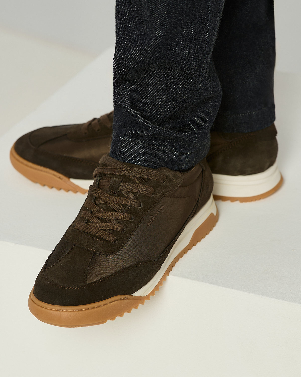 DARK BROWN CALFSKIN SNEAKERS 3