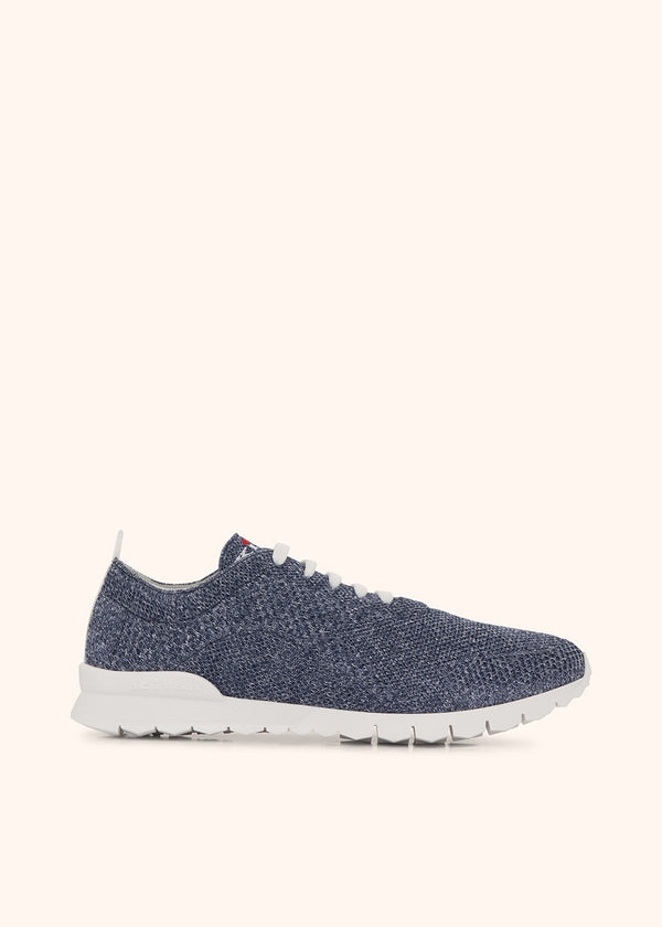 Kiton blue sneakers shoes for man, in cotton 1
