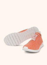 Kiton orange sneakers shoes for man, in cotton 3