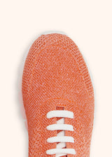 Kiton orange sneakers shoes for man, in cotton 4
