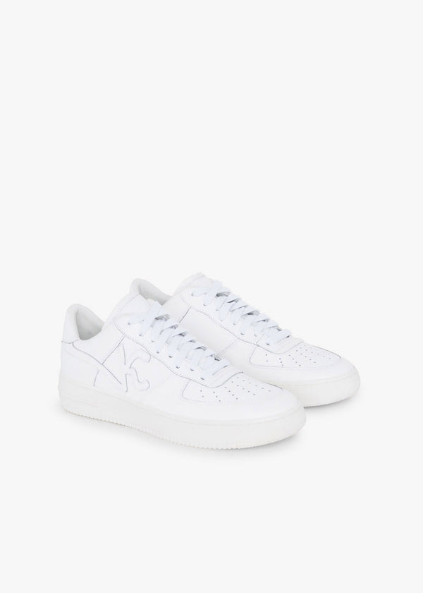 Knt white sneakers shoes in calfskin 2