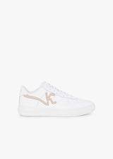 Knt white/pink sneakers shoes in calfskin 1