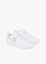 Knt white/pink sneakers shoes in calfskin 2