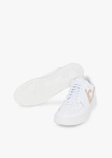Knt white/pink sneakers shoes in calfskin 3