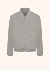 Kiton grey blouson for man, in polyester 1