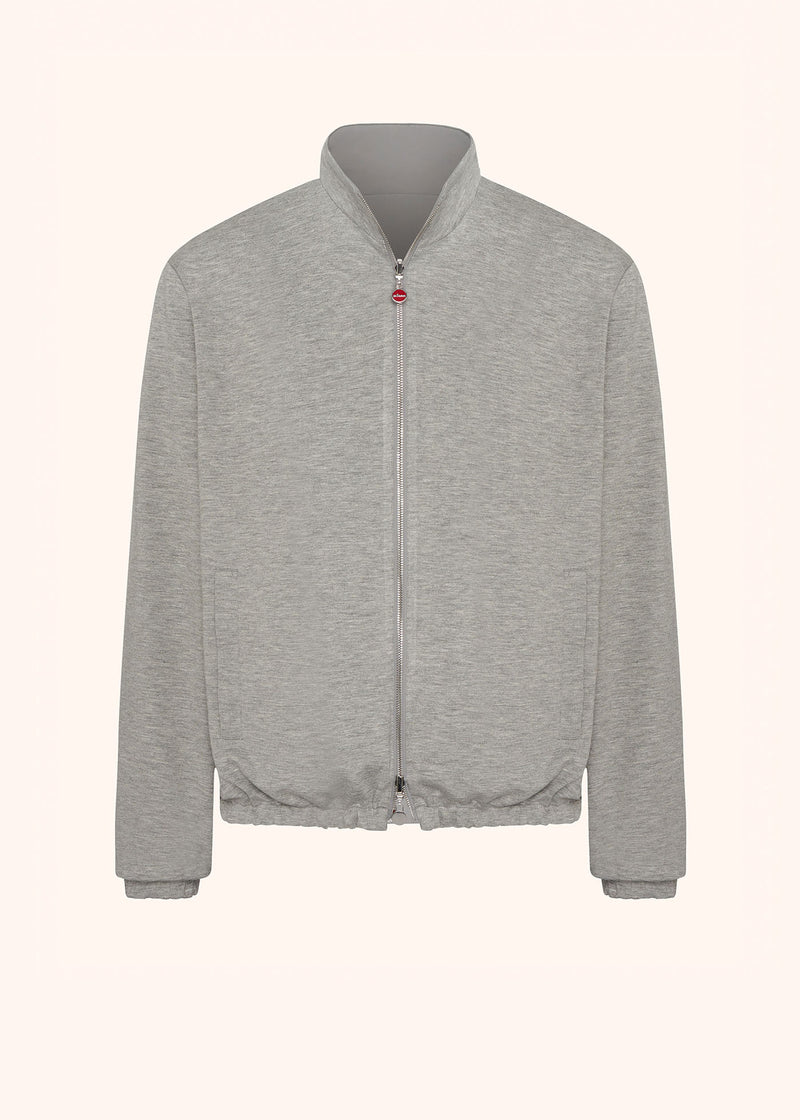 Kiton grey blouson for man, in polyester 1