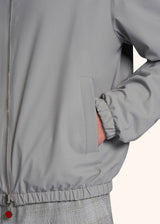 Kiton grey blouson for man, in polyester 4