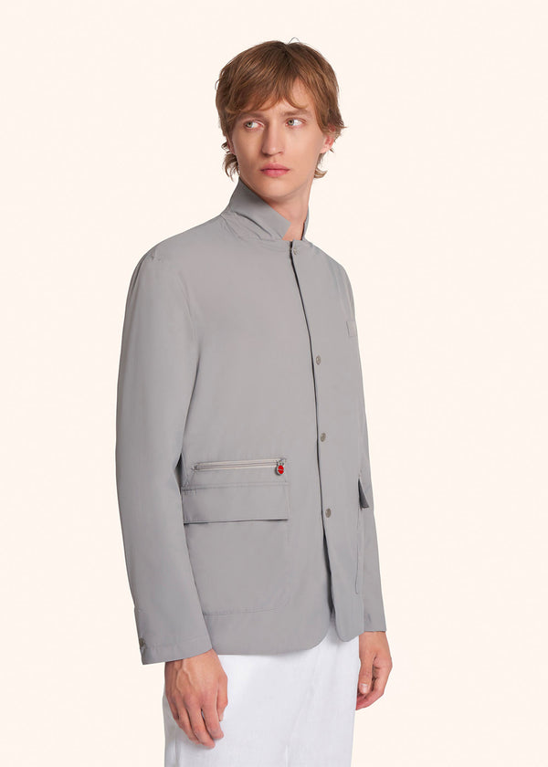 Kiton grey jacket for man, in polyester 2