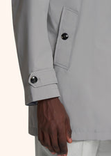Kiton grey coat for man, in polyester 4