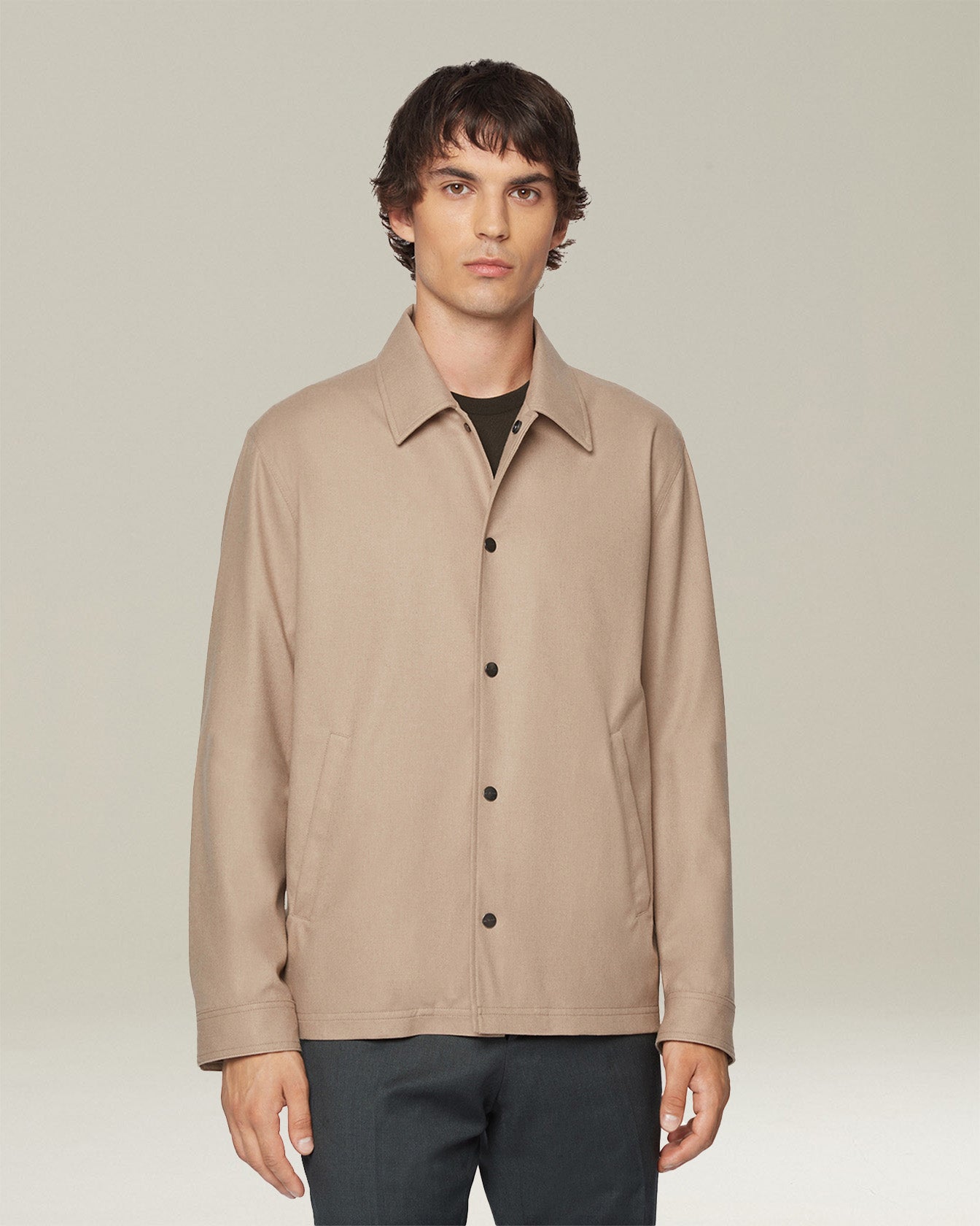 CASHMERE BLEND SHIRT JACKET