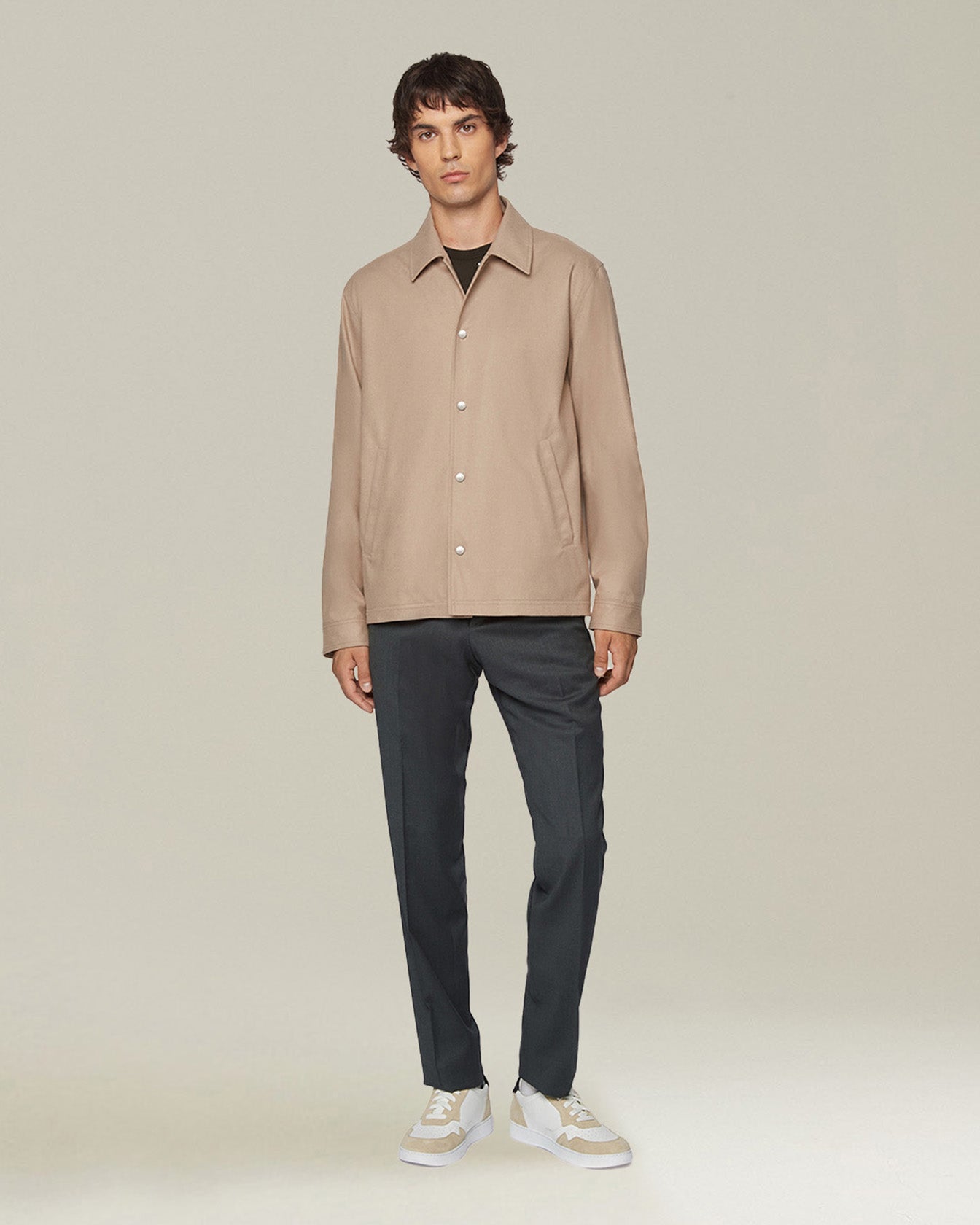 CASHMERE BLEND SHIRT JACKET