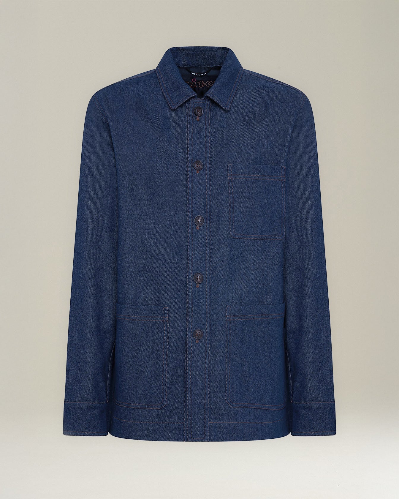 DENIM BLOUSON WITH A MINERAL WASH.