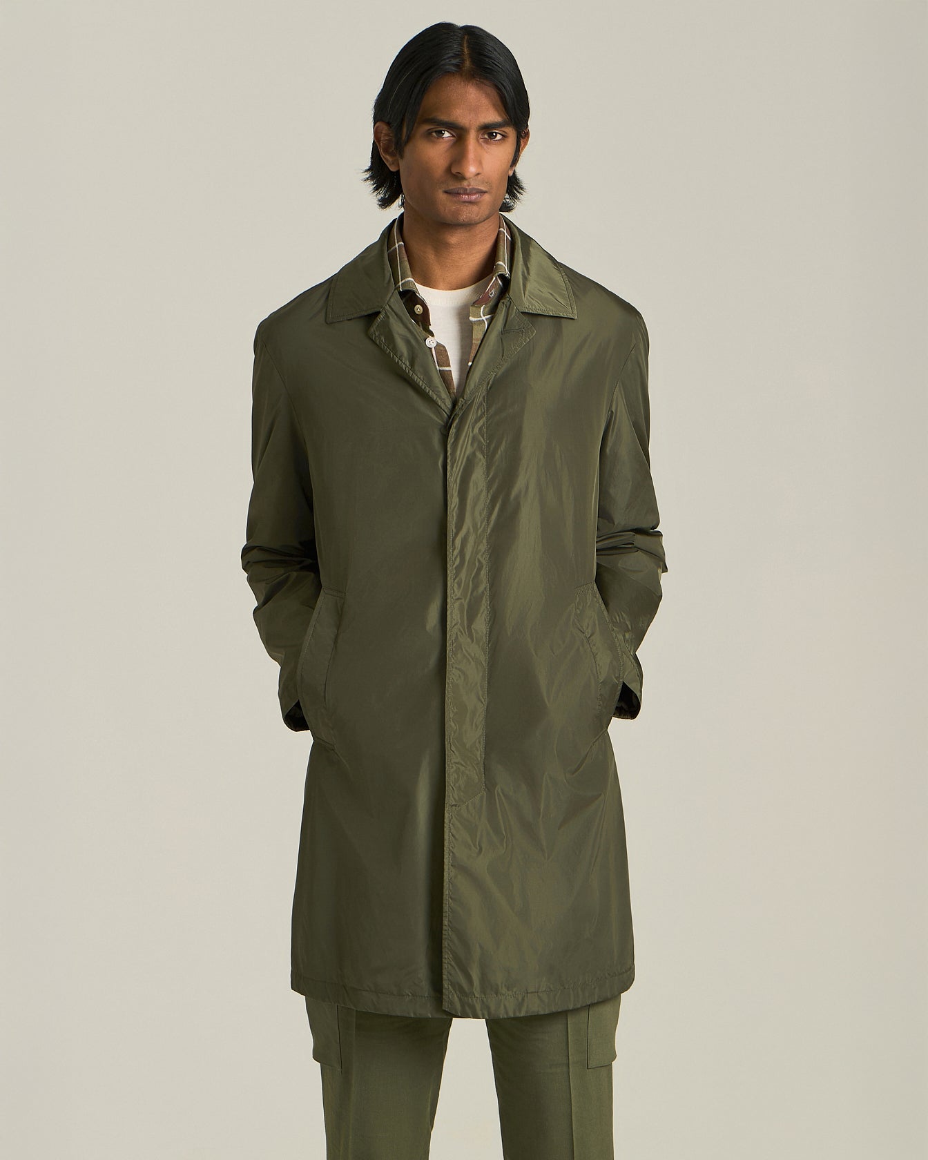 TECHNICAL FABRIC TRENCH COAT