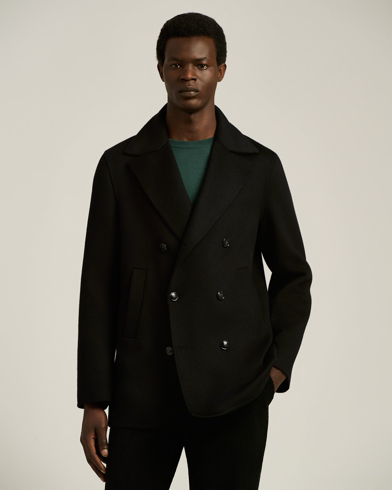 DOUBLE-BREASTED CASHMERE JACKET