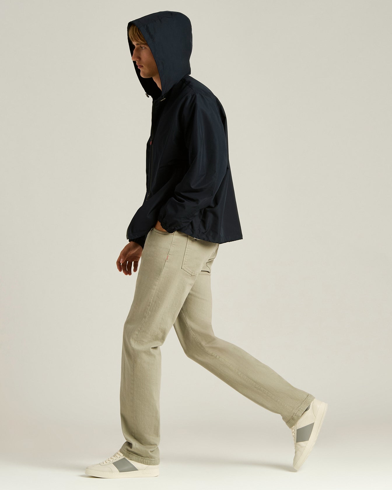 HOODED TECHNICAL FABRIC JACKET