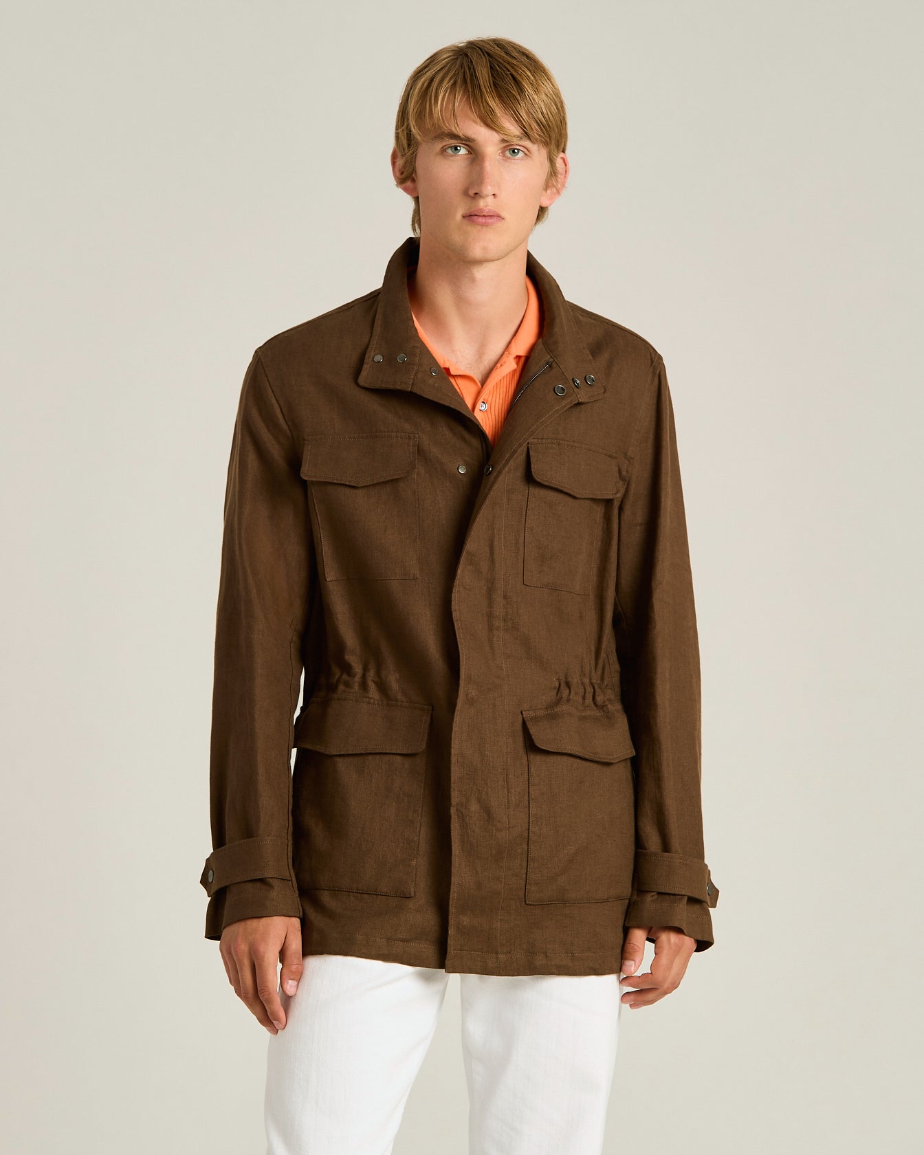 LINEN UTILITY JACKET