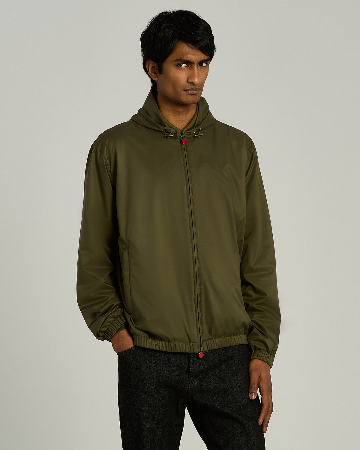 GREEN TECHNICAL HOODED JACKET 2