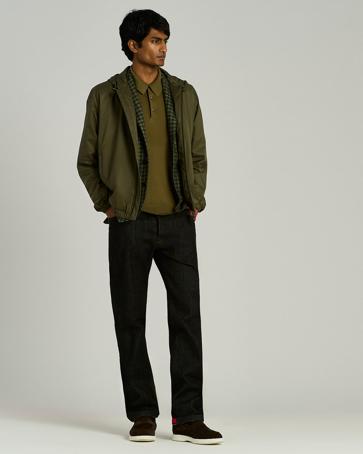 GREEN TECHNICAL HOODED JACKET 5