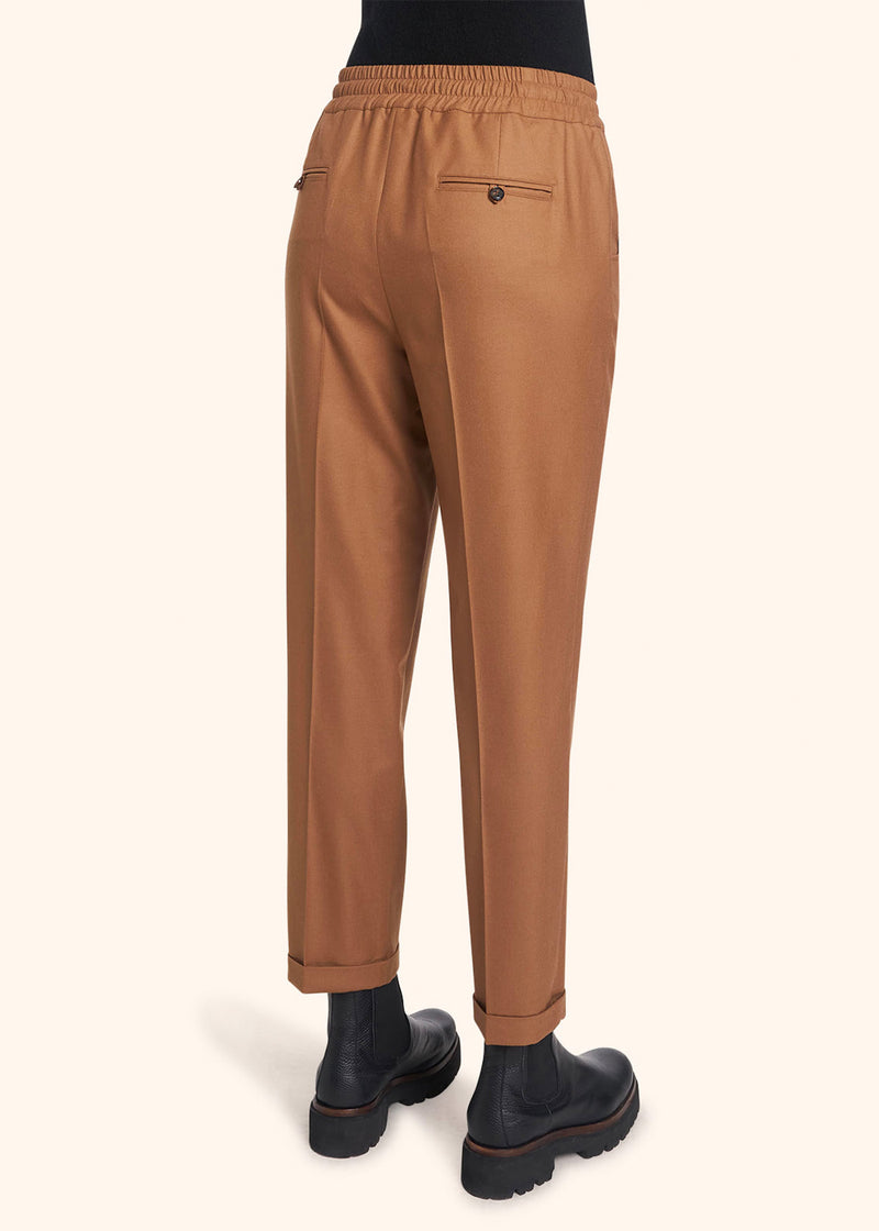 Kiton brown trousers for woman, in virgin wool 3