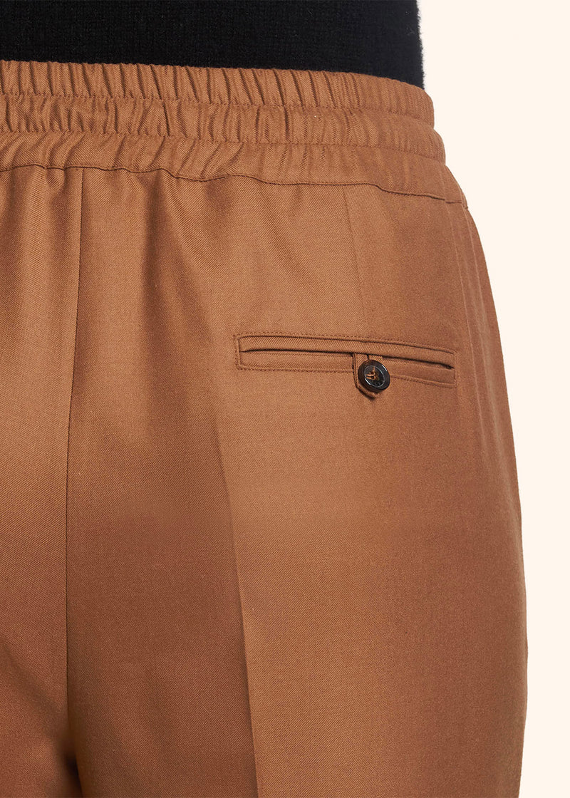 Kiton brown trousers for woman, in virgin wool 5