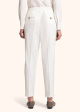 Kiton white trousers for woman, in cashmere 3