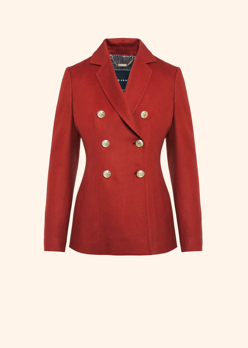 Rust jacket for woman, in cashmere – Kiton Europe