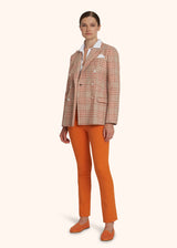 Kiton orange jacket for woman, in virgin wool 5