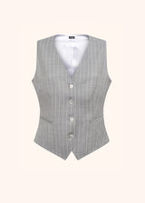 Kiton grey vest for woman, in wool