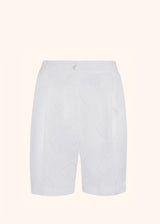 Kiton white trousers for woman, in linen 1