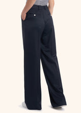 Kiton blue trousers for woman, in virgin wool 3