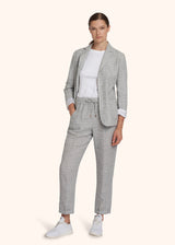 Kiton grey jacket for woman, in linen 5