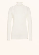 Kiton white jersey for woman, in cashmere