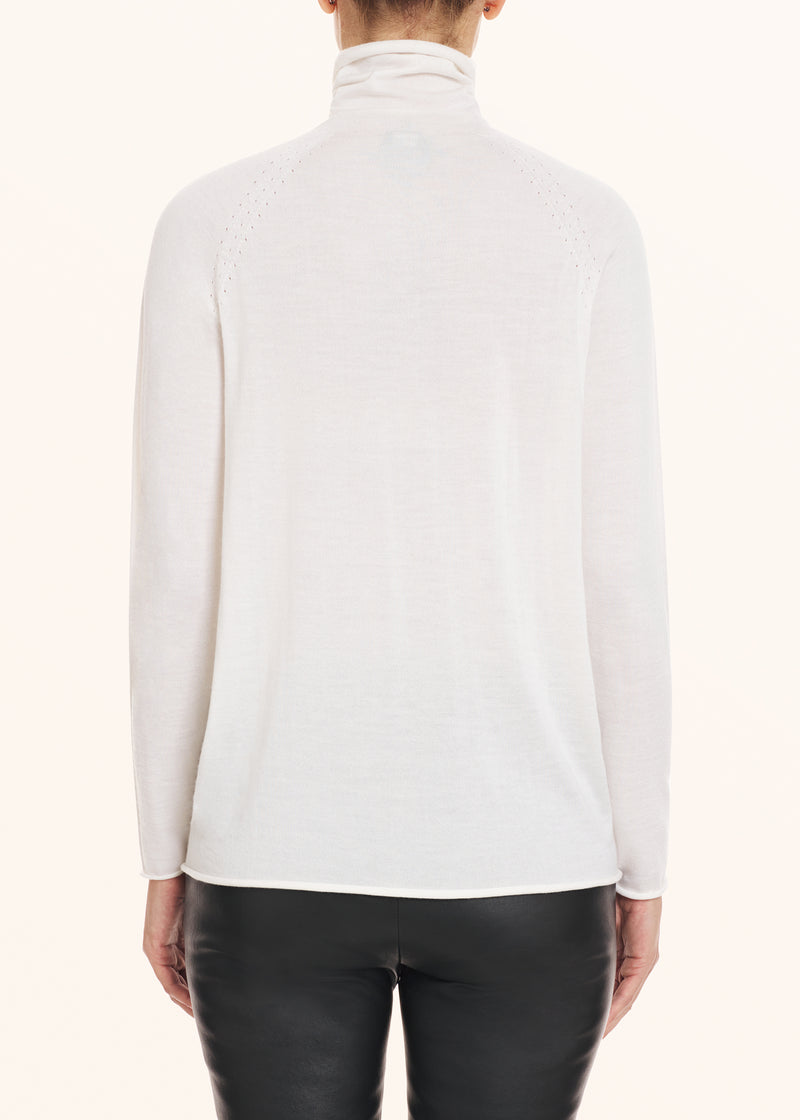 Kiton white jersey for woman, in cashmere 3