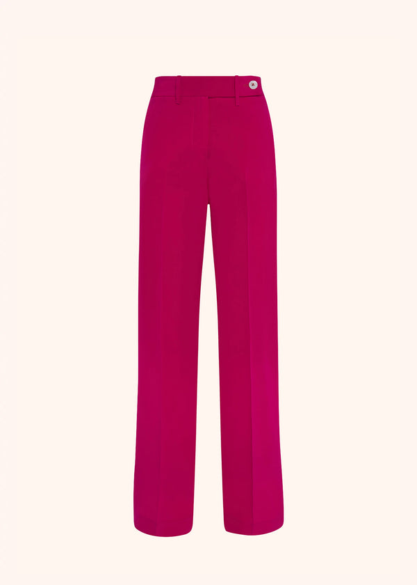 Kiton fuchsia trousers for woman, in silk