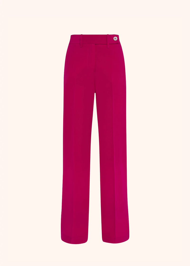 Kiton fuchsia trousers for woman, in silk
