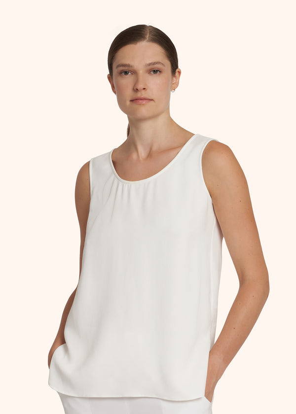Kiton cream shirt for woman, in viscose 2